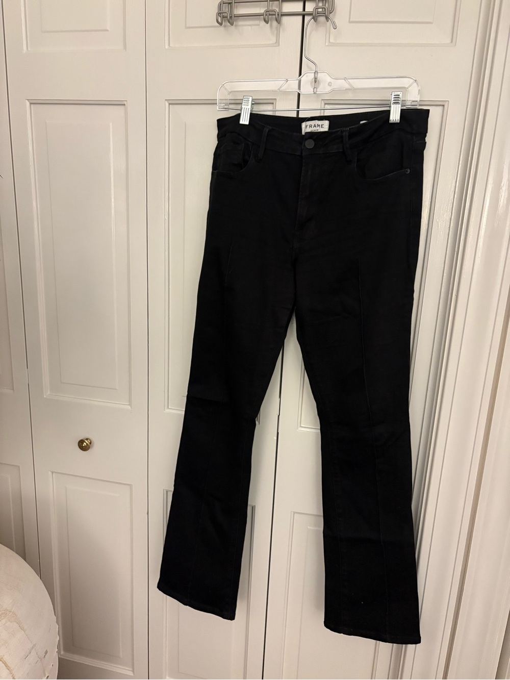 FRAME black bootcut jeans